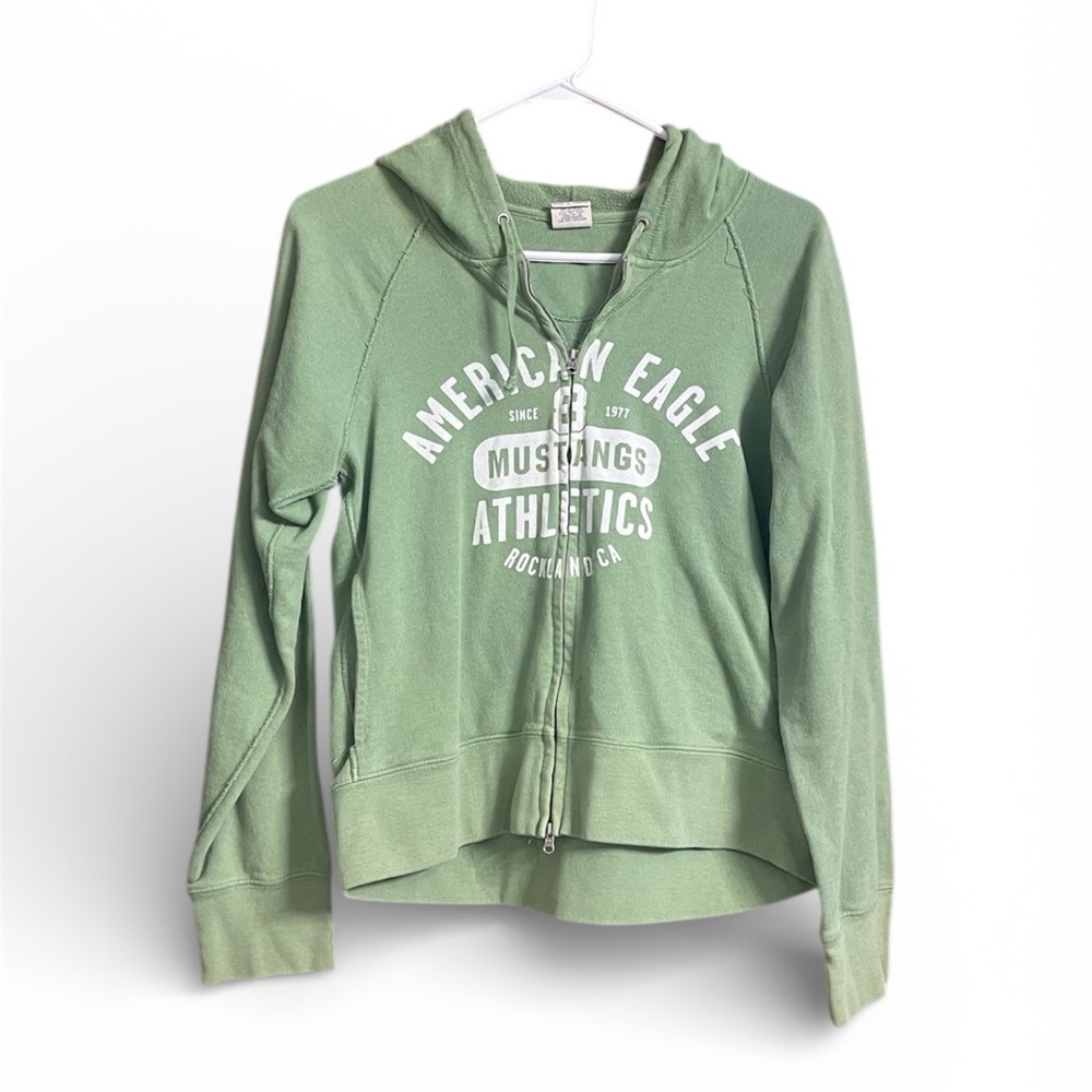 Y2K American Eagle Green 100% cotton green jacket
